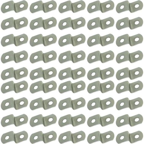 équerres métalliques argentées pour cadres avec petits clous