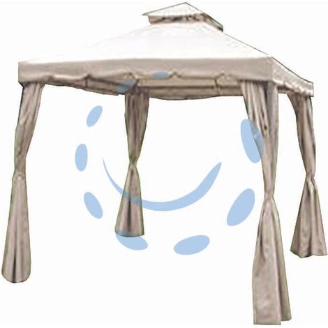GAZEBO IN METALLO CON CHIUSURE LATERALI 3x3