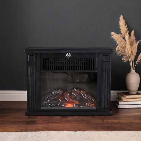 Cheminée électrique murale 63,5 x 43,2 x 86,4 cm noir (1/5)