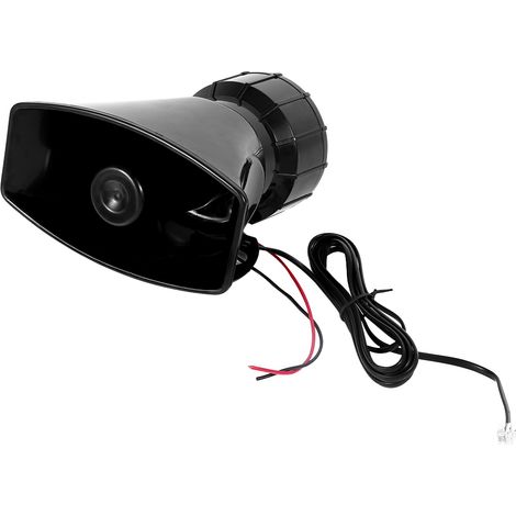Trompe 12V Klaxon Sirène 7 Sons avec Micro Système PA Haut-Parleur pour Auto Bateau Camionnette Camion (1/5)
