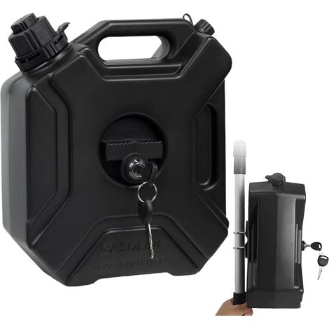 Grand bidon d'huile de voiture 5 l - Antistatique - Réservoir de stockage d'huile avec serrure pour moto, bateau, tondeuses à gazon, SUV, ateliers, voyages, camping, jardin, jardin, ferme (1/5)