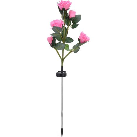 Fleurs solaires, panneau solaire, contrôle intelligent de la lumière, étanche, lampes solaires roses-AquaForge (1/5)