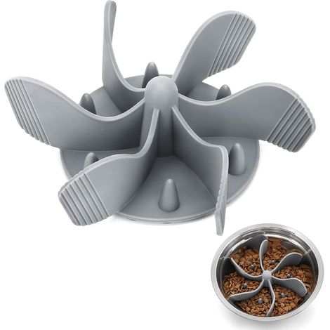 Insert Anti Glouton - Pour Gamelle Céramique ou Inoxydable - Diamètre 11 cm - Fond à 36 Ventouses - En Silicone Souple - 1 Pièce (1/5)