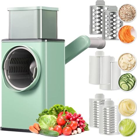 Hachoir à légumes multifonctionnel, râpe rotative en acier inoxydable, outil de cuisine (1/5)