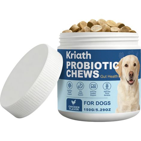Comprimés probiotiques à croquer pour chiens - Ingrédients doux pour les soins quotidiens et l'équilibre corporel du chien - 150 g (1/5)