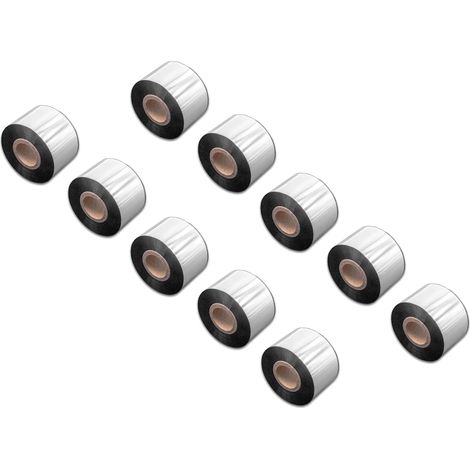 vhbw 10x Thermal Ribbon compatible with Datamax Honeywell E-Class Mark III Label Printer, 40 mm x 300 m, Wax Resin, Black