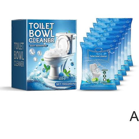 sachet de poudre nettoyante pour toilettes, salle de bain, WC, ménage, saleté, taches d'urine, odeurs, poudre nettoyante moussante