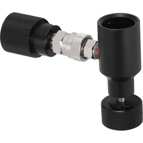 CO2-Nachfülladapter aus Aluminium, ASA-Flaschenanschluss mit G1/2-14-Gewinde, schwarzes Zubehör für Sodaflaschen (1/5)