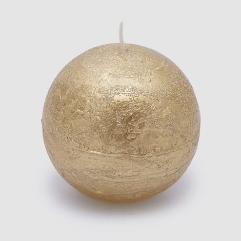 EDG Enzo De Gasperi Candela Sfera Rustic D 10 Cm Light Gold