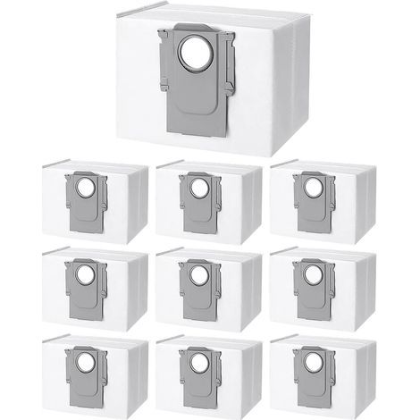 10 Bolsas de repuesto para aspiradora Xiaomi Roborock S8+/S8 Pro Ultra S7 MaxV Ultra/S7 Pro Ultra/Q7+/ Q7 Max+/Q5+/T8, Bolsas de repuesto para aspiradora Roborock S7 (1/5)
