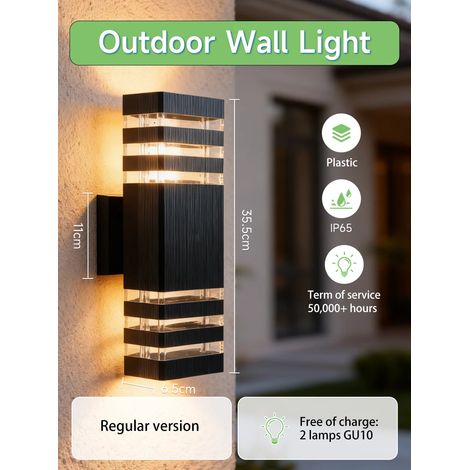 (Ampoule 5 W offerte - Modèle standard à 3 couches) Appliques murales LED intelligentes d'extérieur, étanches, avec détecteur de mouvement, 85-265 V, pour porche, jardin, garage. (1/5)