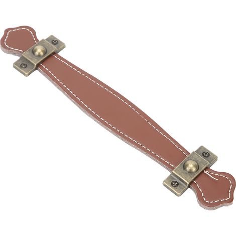 Poignée en cuir synthétique pour meuble, tiroir, armoire et valise — poignée de tirage robuste, accessoire de quincaillerie pratique. (1/5)