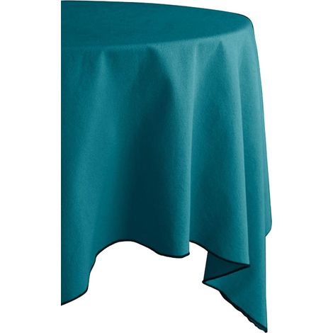 Nappe en coton teint lavé - PAON - 160 x 200 cm (1/4)