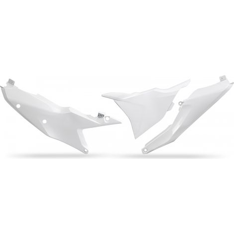 Pannelli laterali posteriori UFO con copertura filtro aria per KTM SX/SXF (SX-F) 125/250/300/350/450F 2023, colore bianco. (1/2)