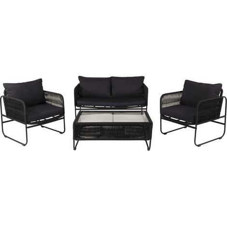 Utah set de jardin 4 parties noir. (1/4)