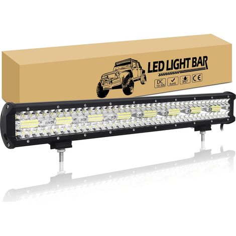 59cm 480W Barre de Led 4x4 Rampe, 12V 24V IP67 etanche Barre Lumineuse LED de Travail pour Offroad Véhicules Voiture Camions Tracteur,6000K feu antibrouillard (1/5)