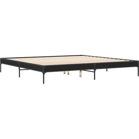 Bettgestell Schwarz 200x200 cm Holzwerkstoff und Metall vidaXL