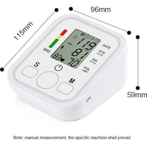 Tensiomètres avec grand brassard - Bras 22-32 cm 8,6-12,6" Cliniquement précis avec 2 x 99 mémoire double batterie ou écran LCD USB Usage domestique