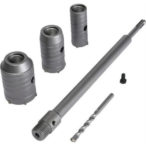 Set de Scies Cloches Ø30mm, 40mm, 50mm - Scie à Cloche Trépan pour Béton, Brique, Pierre et Ciment - Tige d'Extension 350 mm SDS Plus avec Pointe en Carbure de Tungstène - (1/5)