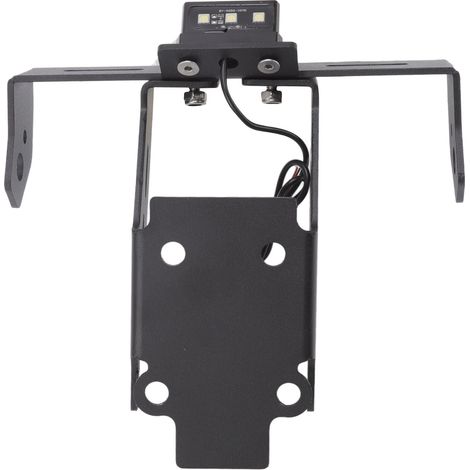 Support de plaque d'immatriculation moto avec 3 LED, en acier au carbone, compatible avec SUZUKI GSXS 1000 (à partir de 2022). (1/5)