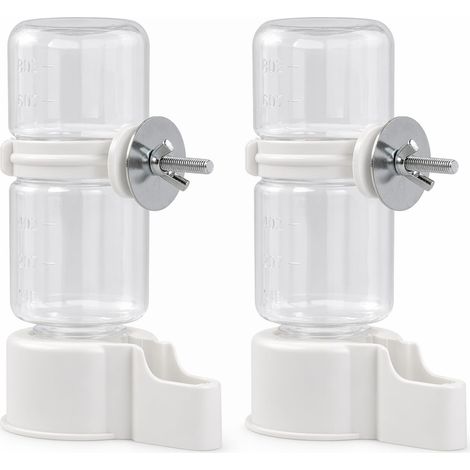 Lot 2 distributeurs d eau oiseaux 140 ml distributeur d eau automatique cage abreuvoir oiseaux plastique distributeur jardin (1/5)
