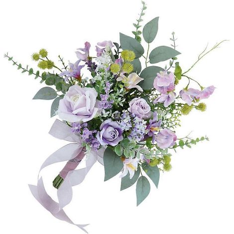 Magnifiques fleurs nouées à la main, fleurs artificielles élégantes et enchanteresses pour la décoration intérieure (1/4)