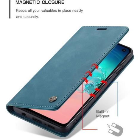 Etui Folio Samsung S10e - Cuir Polyuréthane - Fermeture Magnétique - Protection Clapet Portefeuille - 1 Pièce (1/4)