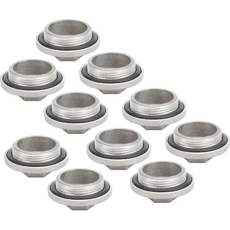 Lot de 10 bouchons de vidange d'huile moteur pour moto avec rondelle, étanchéité renforcée, compatibles avec les moteurs GY6 QMB139 et 157QMJ. (1/5)