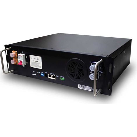 V-TAC 48100E ESS LFP Lithium Rack Solar System Akku für Einphasen-Photovoltaik-Wechselrichter 48V 5,12 KWh (51,2V 100Ah) (1/4)