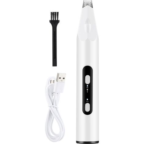 Tondeuse professionnelle pour chiens, tondeuse silencieuse, kit de toilettage électrique à 2 vitesses, tondeuse pour chats avec lumière LED et fonction de coupe-fils. (1/2)