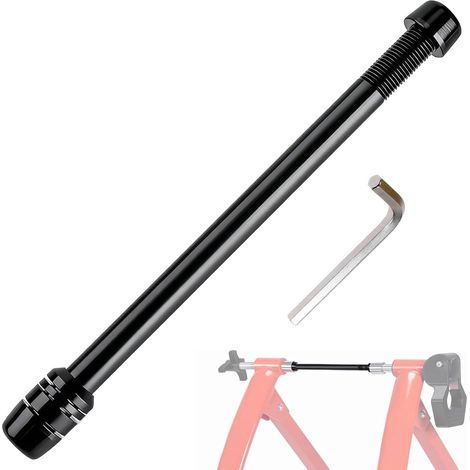 Perno passante per bicicletta M12 x 1.0, adattatore per asse in lega di alluminio, asse per rimorchio per bicicletta lungo 200 mm, con accessori, per telai con larghezza da 168 a 178 mm (1/5)