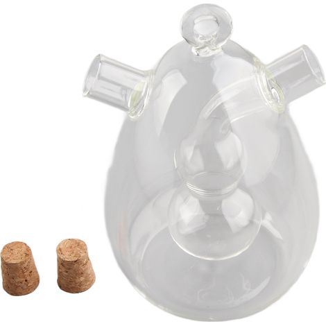 Bocal de cuisine 2 en 1 pour huile et vinaigre, distributeur scellé transparent pour contrôle des huiles (1/5)