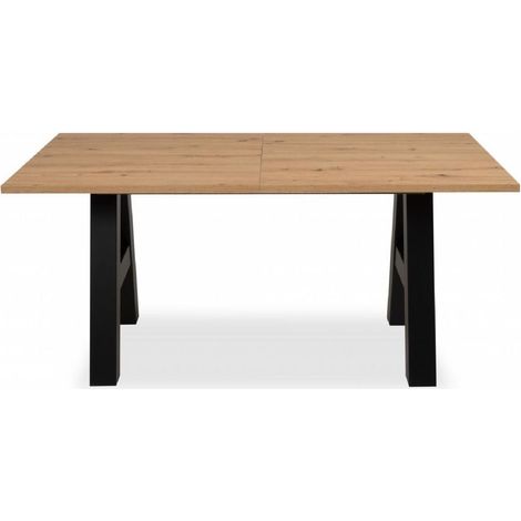 Tavolo allungabile 157x90 rovere artigianale e nero - Treviso (1/5)