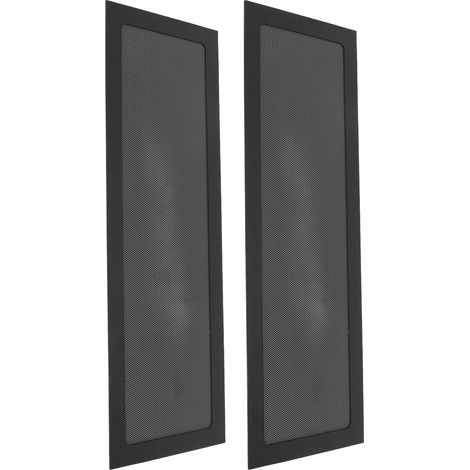 Filtro antipolvere per ventole PC, cornice magnetica, griglie in PVC a maglia fine per dissipatore di calore dell'alimentatore, 12 x 36 cm, confezione da 2, nero (1/5)