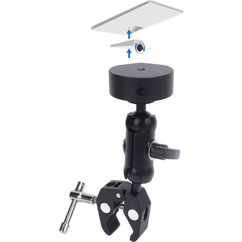 Support Starlink Mini + adaptateur de montage : Support de fixation universel Starlink Mini à angle réglable, compatible avec les camping-cars, les bateaux, les yachts et les véhicules de loisirs + ad (1/5)