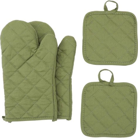 Lot de 4 Gants de Cuisine Résistants à la Chaleur – Antidérapants, Idéaux pour Cuisine, Barbecue et Pâtisserie (1/4)