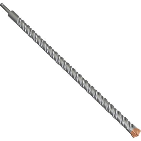 Foret à béton SDS Plus 25 x 600 mm avec 4 tranchants en carbure - Foret à béton pour pierre, béton, bois, brique et carrelage (1/5)