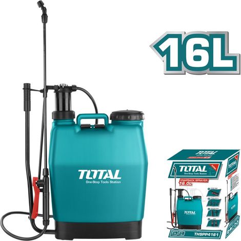 POMPA A SPALLA IRRORATRICE 16Lt MANUALE NEBULIZZATORE SPRUZZINO TOTAL