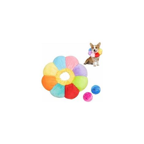 Collier de protection ajustable pour chat, motif fleur du soleil, taille M – (1/5)