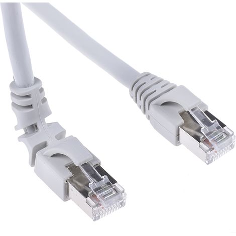 Câble Ethernet catégorie 6 S/FTP Weidmuller, Gris, 3m LSZH Avec connecteur coudé ( Prix pour 1 )