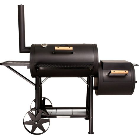 CosmoGrill Smoker 90KG XXL Barbecue with Temperature Gauge & Charcoal Barrel (1/5)