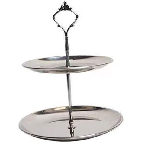 Étagère de bureau à 2 niveaux, support de comptoir minimaliste rond en acier inoxydable pour bijoux, accessoires et rouges à lèvres (1/5)