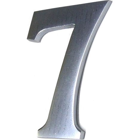 Numero 7 Nichel opaco 10 cm Fissaggio invisibile EDM