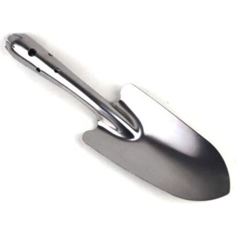ALLIANDISPetite pelle de jardinage en acier inoxydable - pour le jardinage des semis - 30 cm de long, 17 cm de tête, 9 cm de large