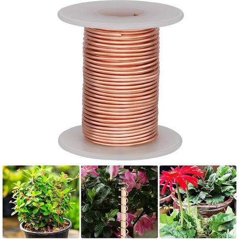 Alambre de cobre puro para jardinería, joyería y aplicaciones eléctricas. (1/5)