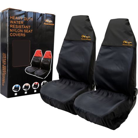 2er-Set universelle, wasserdichte Nylon-Sitzschoner für Autositze – schwarz