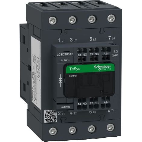 Contattore 4P 80A AC-1 440V bobina 24V DC - LC1DT80A3BD