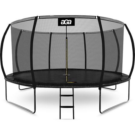 Aga SPORT EXCLUSIVE Trampolino 430 cm Nero + rete di protezione + scala