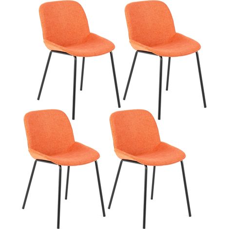 Set 4 Sedie 57x46xH80 cm in Tessuto Eva Ruggine (1/5)