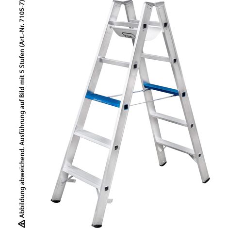 Iller Stufenstehleiter Alu Ergo Plus mit 2x10 Stufen 3,59m AH